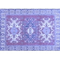 thumbnail image 1 of Ahgly Company Machine Washable Indoor Rectangle Geometric Blue Traditional Area Rugs, 3' x 5', 1 of 4