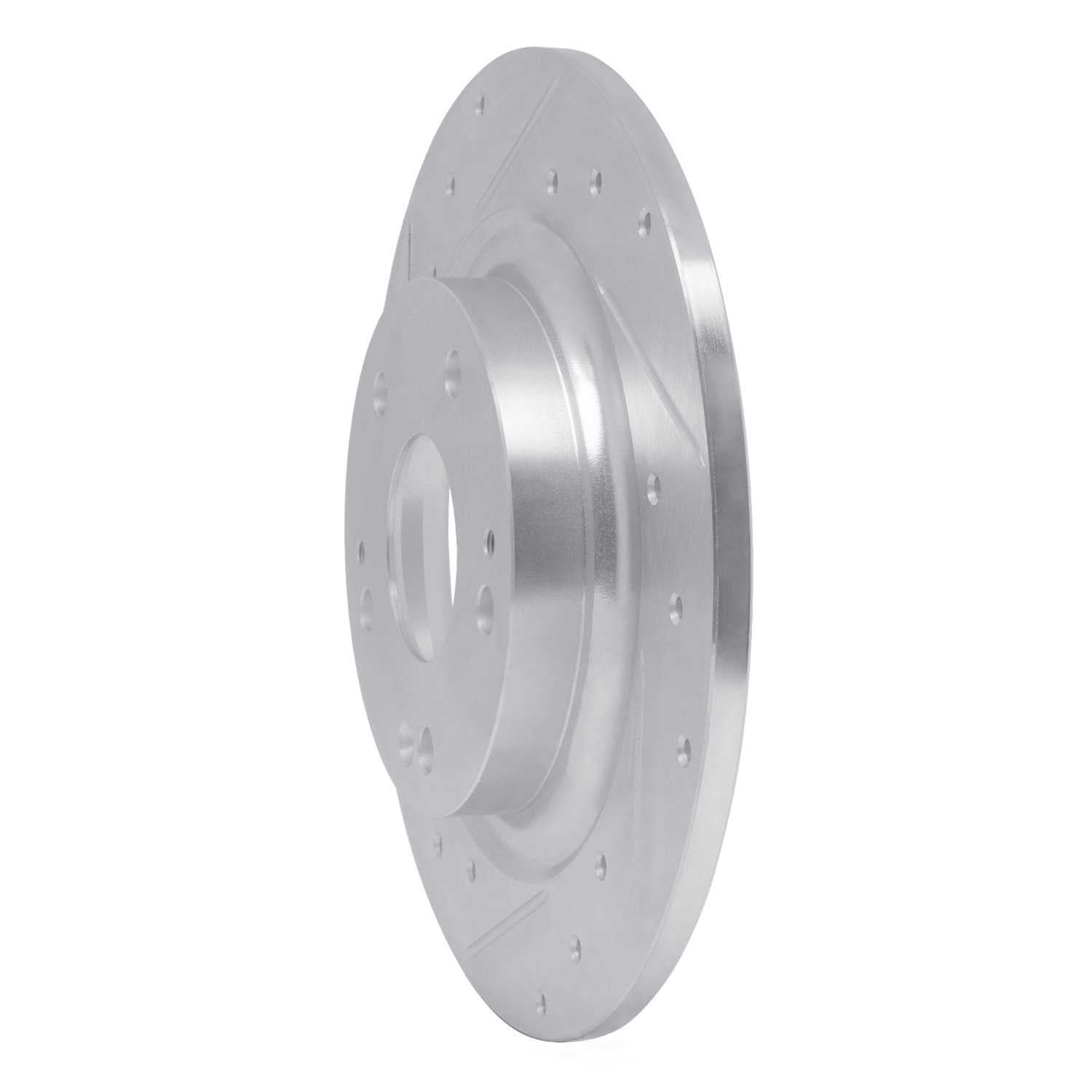 Dynamic Friction Company 631-59068L DFC Brake Rotor - Drilled And Slotted - Silver
