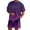 E-Dark Purple219, variant on Hifoo Men Tie Dye Print Short Sleeve T Shirt And Shorts Two Piece Outfits Sets Shirts And Quarter Pants Sets Fashionable Clothes Sets