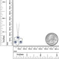 thumbnail image 3 of Gem Stone King 925 Sterling Silver Persian Blue Moissanite Pendant Necklace for Women | 0.69 Cttw | Gemstone Birthstone | Round 4MM | With 18 inch Chain, 3 of 4