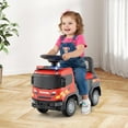 thumbnail image 2 of Licensed Scania Ride on Push Car by OLAKIDS with 3 Sound Effects, Storage, Toddler Sliding Police Truck, 2 of 9