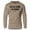 Khaki, variant on GYMISH Hello, Gym! I'm Home! Lightweight Long Sleeve Hooded T-Shirt for Men – Funny Gym Hoodie, Black on Black, Small