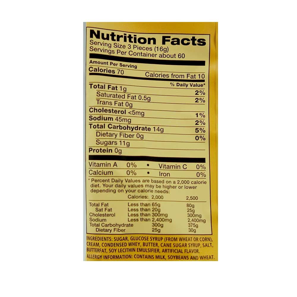 30 Werther's Original Nutrition Label Labels For Your Ideas