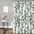 thumbnail image 3 of Eucalyptus Shower Curtain for Bathroom 72 x 96 Inches Fresh Leaf Green Floral Round Leaves Watercolor Vine Branches Waterproof Polyester Curtains with Hooks, 3 of 5