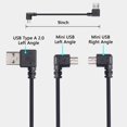 thumbnail image 2 of CERRXIAN Cable mini USB de 9 pulgadas Combo Mini USB ángulo recto y ángulo izquierdo macho a USB tipo A 2.0 cable de carga y sincronización de datos macho de ángulo izquierdo (negro) (paquete de 2) L, 2 of 5