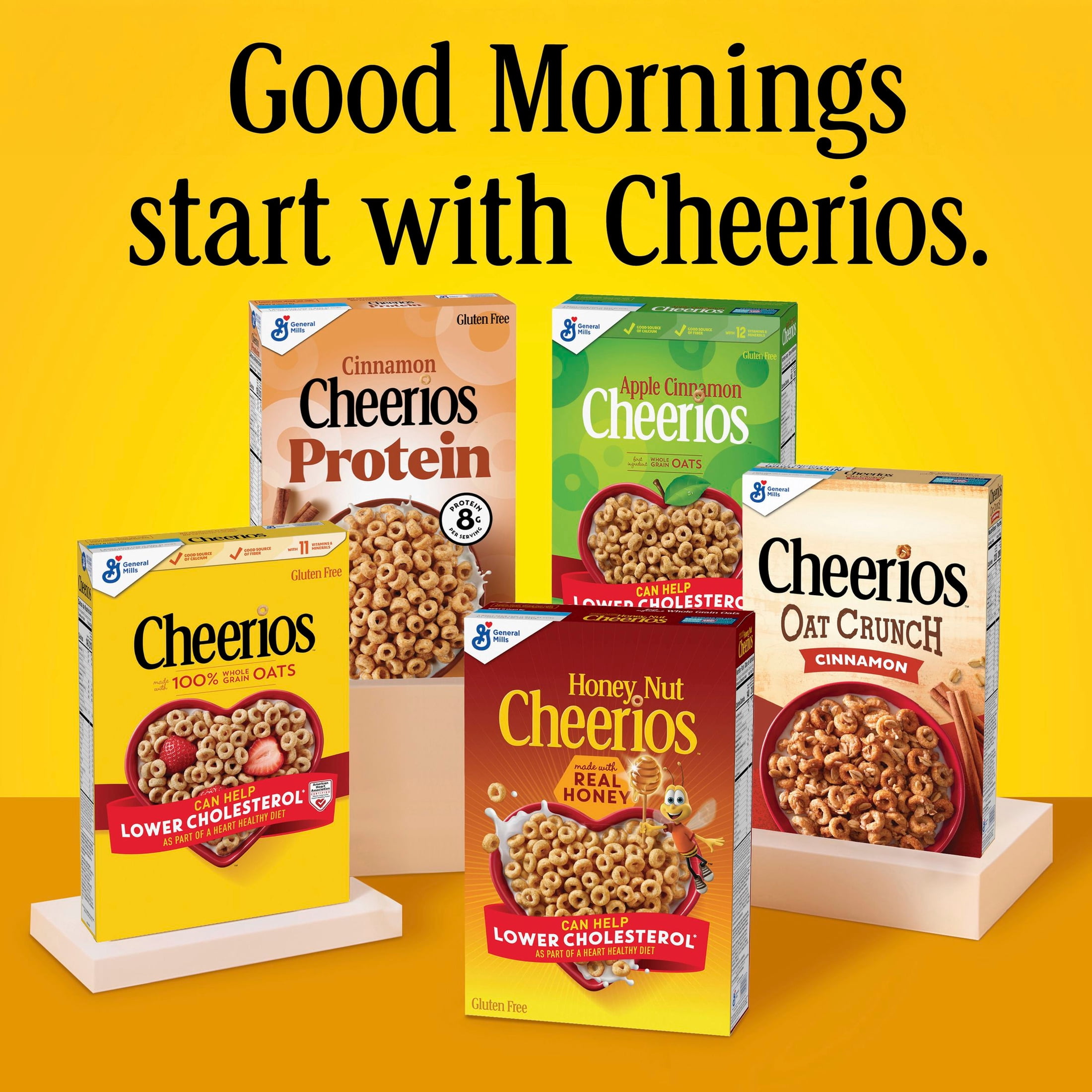 (7 pack) Frosted Cheerios, Heart Healthy Cereal, Family Size, 18.4 oz