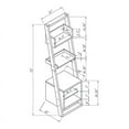 thumbnail image 5 of Furniture of America Kente Contemporary Wood 5-Shelf Pier Cabinet in Gray, 5 of 5