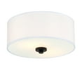 thumbnail image 6 of 11.81" 2-Light Flush Mount Ceiling Light Modern Kitchen Light Fixture with Fabric Shade for Bedroom, Living Room, Dining Room, Hallway, E26, 6 of 8