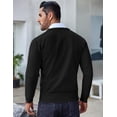 thumbnail image 5 of COOFANDY Men's Crew Neck Sweater Slim Fit Lightweight Sweatshirts Knitted Pullover for Casual or Dressy Wear, 5 of 6
