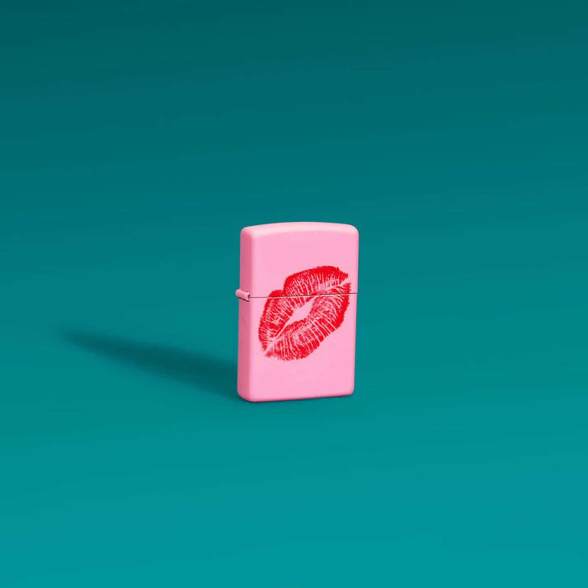 Zippo 46470 Smooches Design Matte Pink Windproof Pocket Lighter