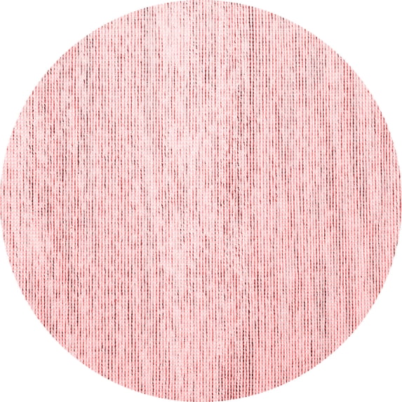 Ahgly Company Indoor Round Abstract Red Contemporary Area Rugs, 4' Round