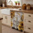 thumbnail image 2 of Sunflowers Cabinet Curtains for Kitchen 35"W x 35"L, Spring Daisy Floral Butterfly Dragonfly Wood Grain Laundry Sink Cabinets Magic Tape Short Curtain Privacy Panel for Bathroom Vanity Cabinets, 2 of 9