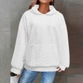 thumbnail image 2 of Lenago Womens Hoodie Autumn Sweatshirts Solid Color Casual Long Sleeve Fashionable Loose Hooded Sweatshirt With Front Pocket Gym,Running,Daily Clothing Essentials Hoodie Lightweight Hoodies For Women, 2 of 7