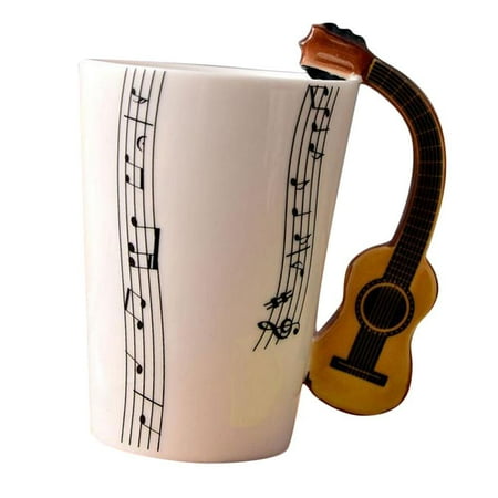 

Musical Notes Design Ceramic Drink Tea Coffee Mug Cup With Instrument Handle