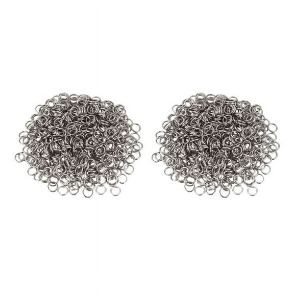 1000 Stainless Steel Open Jump Rings 7mm Dia. Findings