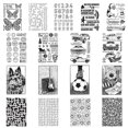 thumbnail image 2 of Rompecabezas de vehículo Retro, laberinto, Doodle, fondo claro, sellos transparentes, sello de Navidad, letras, pancarta, sellos para álbum de recortes DIY, 2 of 4
