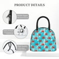 thumbnail image 4 of Balery Crab Swims In The Ocean Bolsa de Almuerzo para Mujeres, Caja de Almuerzo, Bolsa de Almuerzo Pequeña Impermeable, Tote de Almuerzo Reutilizable con Gran Capacidad, 4 of 6