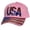 Pink, variant on USA Rhinestone Baseball Cap - Patriotic American Flag Bling Hat for Women Studded, Pink