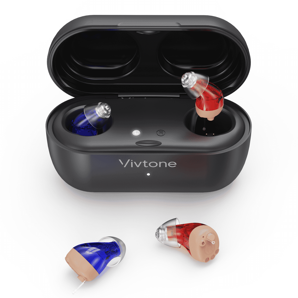 Vivtone Supermini Rechargeable, Digital CIC(Completely in Canal) Hearing Aids, for Seniors Adults, OTC, Pair