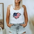 thumbnail image 2 of USSUMA Sleeveless Women Tops Dressy Casual Patriotic Funny Graphic Tanks 2022 Trendy T-Shirt Shirts 4th of July Vest Plus Size Tunics Top for Women Round Neck Summer Blouse, 2 of 5
