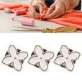 thumbnail image 4 of Women Shirt Brooch Buttons, No Sew Buttons White Flower 150Pcs Easy To Use  For DIY, 4 of 8