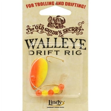 Lindy Old Guides Secret Drift Rig Fishing Lure Rig Chartreuse Orange 36 in.