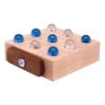 thumbnail image 2 of AmishToyBox.com Wooden Marble Tic Tac Toe Game with Built-in Storage for Marbles Maple Board with Walnut Lid, 2 of 5