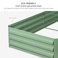 thumbnail image 3 of 6x3x1FT (1 Pack) Galvanized Raised Garden Bed Kit, Outdoor Metal Planter Box for Vegetables, Rectangular Steel Container, Green, 3 of 8