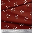 thumbnail image 3 of Soimoi Red polyester Crepe Fabric Dot Abstract Print Fabric by the Yard 42 Inch Wide, 3 of 3