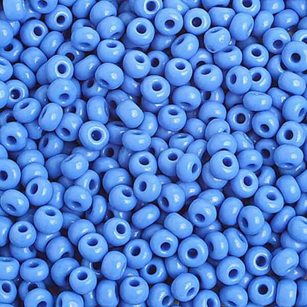 10/0 Preciosa Czech Glass Seed Beads OPAQUE BLUE  20 grams