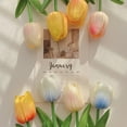 thumbnail image 7 of D-GROEE Artificial Tulips Flowers Faux Leather Tulip Stems - 5PCS Real Touch Faux Tulips Flower for Wedding Bouquet Centerpiece Floral Arrangement Cemetery Table Decor, 7 of 7