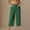 *Army Green, variant on Womens High Waist Wide Leg Cropped Pants , Lightweight Casual Work Office Capri Pants Army Green,Womens Plus S