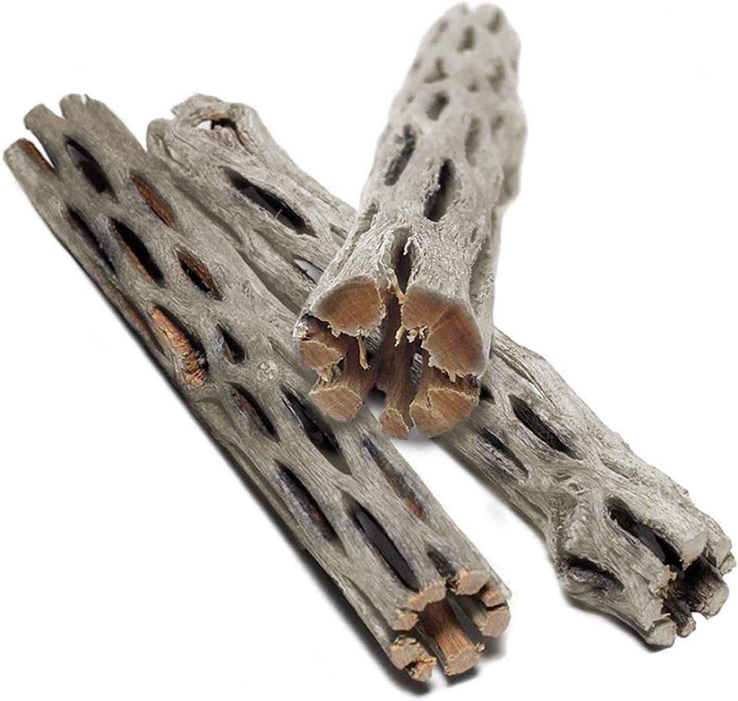Cholla Wood, 6” Climbing Logs, Chew Toy, Aquarium Fish, Snail, and Shrimp Driftwood, Tropical Freshwater Fish Décor, Adds Raw Beauty, 3 Pack