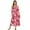Butterfly Cherry Blossom, variant on Mushroom Leaves Print Button Down Night Shirt for Women V Neck Nightgown Sleep Dress Pleated Long Sleeve Sleep Shirt Soft Sleepwear House Dress, Size 3XL