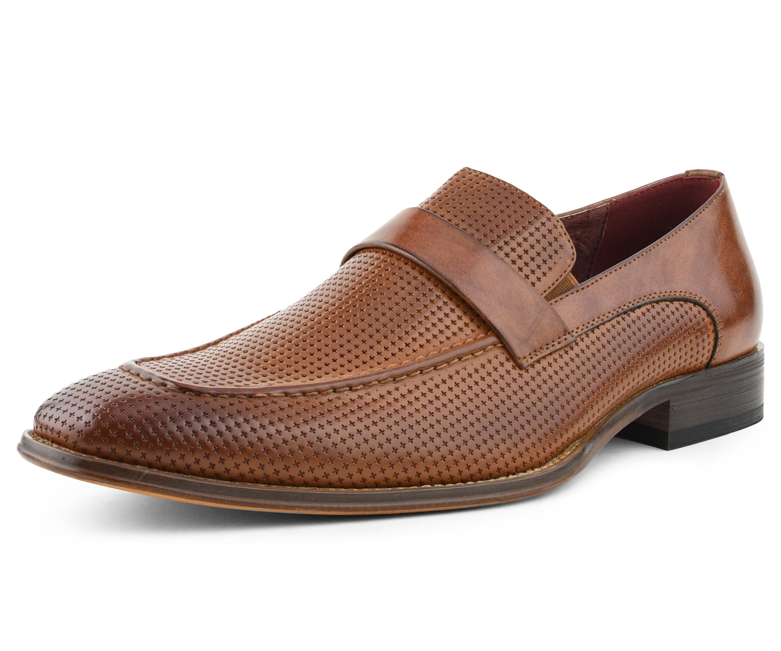 cognac penny loafers