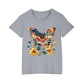 thumbnail image 2 of Shorts pour Filles, Robe à Manches Courtes, T-Shirt en Coton pour Enfants Garçons Filles Mode Mignon Col Rond Imprimé Jour de l'Indépendance Tee Manches Courtes, 2 of 5