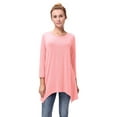 thumbnail image 1 of LELINTA Womens Swing Tunic Tops 3/22 Sleeve Flattering Comfy Tunic Loose Fit Flowy T-Shirt Dress,Army Green/ Wine Red/ Grey/ Pink/ Blue, 1 of 6
