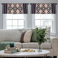 thumbnail image 4 of LALILO Kitchen Curtain Valance Geometric Ethnic Rod Pocket Window Curtain 52"x 18" Set of 2, 4 of 7