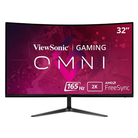 ViewSonic VX3218C-2K 32 Inch Curved 1440p 1ms 165Hz Gaming Monitor with AMD FreeSync Premium, Eye Care, HDMI and Display Port