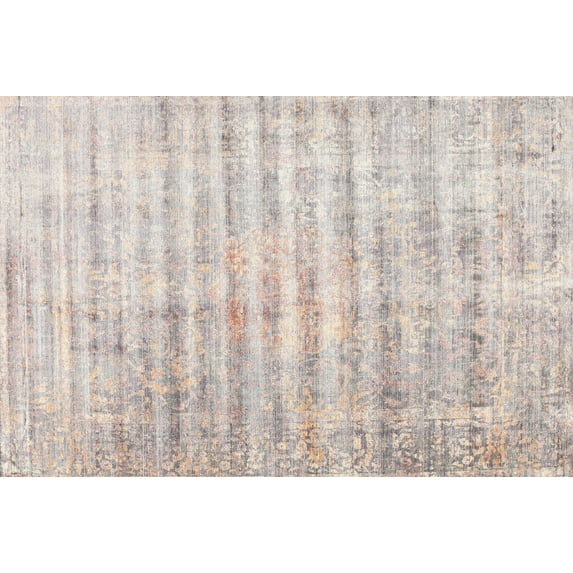 Ahgly Company Machine Washable Indoor Rectangle Traditional Rose G Pink Area Rugs, 9' x 12'