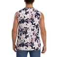thumbnail image 4 of Fotbe Men's Lilies Flowers Print Men's Sleeveless Muscle Tank Tops Casual T-Shirts for Gym Workout Beach-XX-Large, 4 of 8