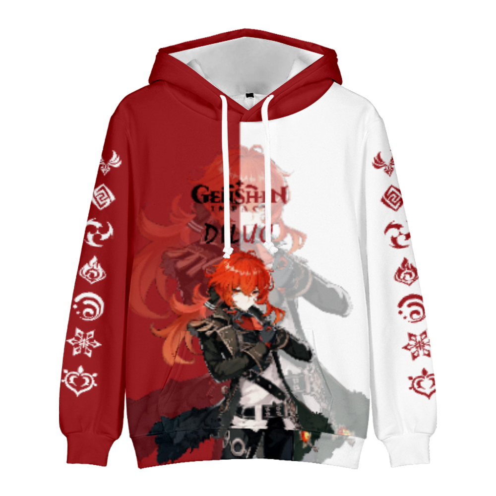 Genshin Impact Game Hoodies 3D Print Anime Game Character Hoodies