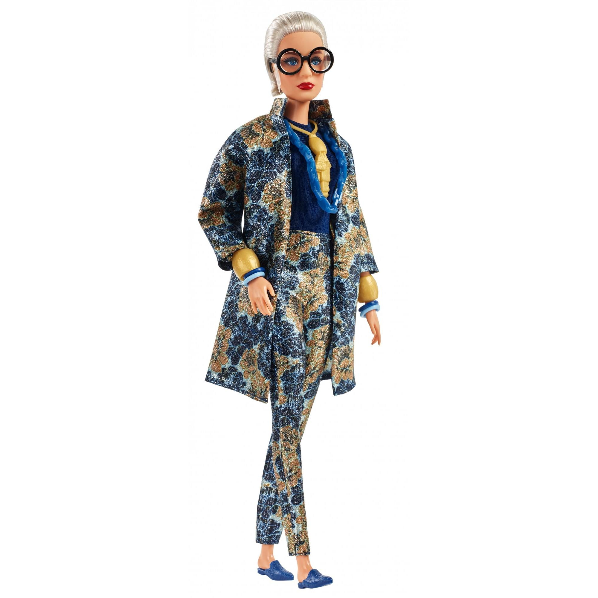 Barbie Collector Styled by Iris Apfel Doll Floral Suit - Walmart.com