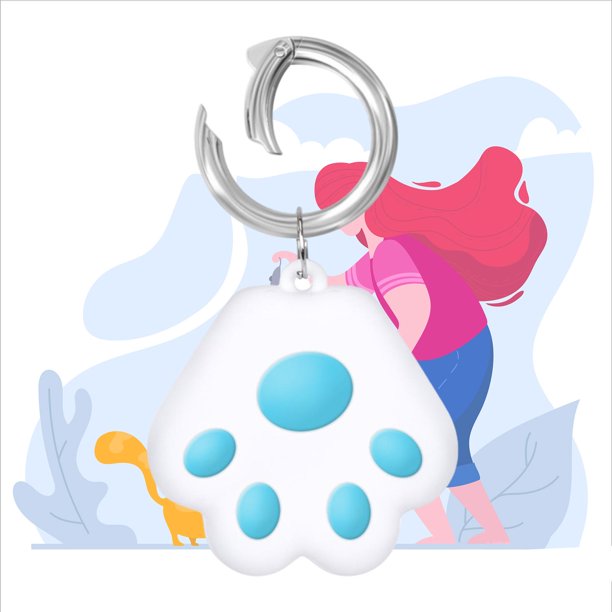 Preciosa funda de silicona compatible con , bonita funda antipérdida de de dibujos animados para cartera, coche, mascota, gato, pe