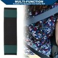 thumbnail image 3 of Unique Bargains Car Seat Belt Covers Plaid Pattern Shoulder Pad Seat Belt Pad Cover 6.5x23cm Dark Green, 3 of 7