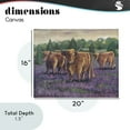 thumbnail image 3 of Purple Fields & Cows Canvas Wall Art, design by Marnie Bourque, 3 of 8
