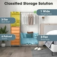 thumbnail image 6 of Gymax Heavy Duty Metal Clothes Rack Freestanding Garment Rack w/ 6 Drawers & Shelves, 6 of 9