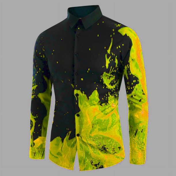 Camisa para hombre con estampado abstracto de tinta salpicada, moda informal para exteriores, fiesta callejera, camisetas para hombre cómodas y suaves, camiseta de alta calidad, talla grande