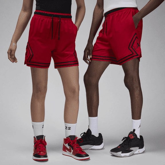 Jordan Sport Men's Dri-FIT Woven Diamond Shorts Color: Gym Red/Black/Black Size: S