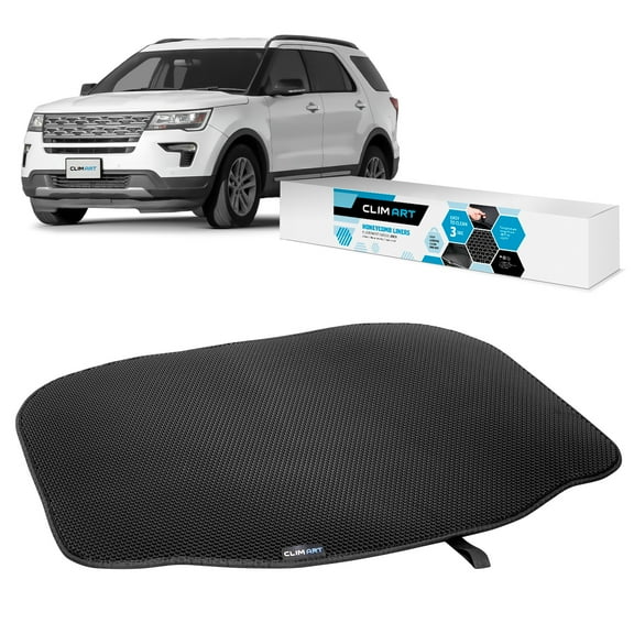 CLIM ART Cargo Liner for Ford Explorer 2011-2019 Custom Fit Trunk Mat, with Honeycomb Dirtproof & Waterproof Technology - All-Climate, Heavy Duty, Anti-Slip Cargo Liner, Luggage - FL01111150
